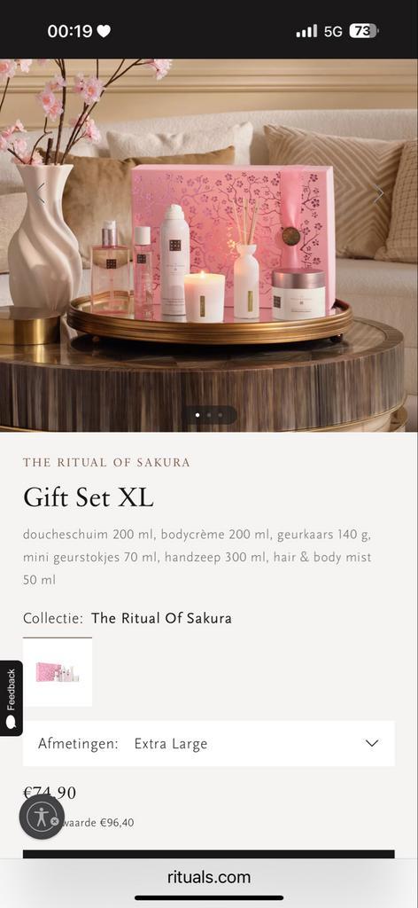 Rituals Sakura XL Giftset - Nieuw & Ongeopend!, Sieraden, Tassen en Uiterlijk, Uiterlijk | Lichaamsverzorging, Nieuw, Bad & Douche