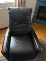 Bruine lig stoel, Ophalen of Verzenden, 75 tot 100 cm, Leer, 75 tot 100 cm