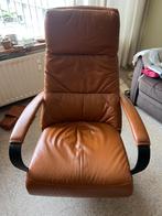 Prominent Sta-op-stoel C-100 Cognac leer - Goede staat, Huis en Inrichting, Stoelen, Ophalen, Bruin, Leer, Zo goed als nieuw