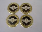 4 x nieuwe ronde  tank emblemen, Ophalen of Verzenden, Nieuw, Tank