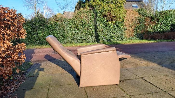 Prominent relax fauteuil handmatige verstelling relaxstoel, Huis en Inrichting, Fauteuils, Zo goed als nieuw, Leer, 50 tot 75 cm