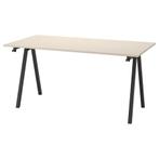 TROTTEN Bureau - Beige/Antraciet - 160x80 cm, Huis en Inrichting, Bureaus, Ophalen, Zo goed als nieuw, Bureau