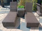 set luxe kwaliteits ligbedden incl dikke kussens, Tuin en Terras, Ophalen, Gebruikt, Wicker, Verrijdbaar