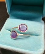 Sierlijke zilveren ring met amethist als blikvangers, Verzenden, 19 tot 20, Paars, Nieuw