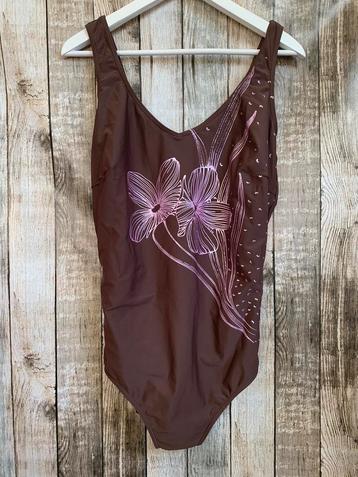 Great Looks bruin/roze mooi badpak (Maat 50) beschikbaar voor biedingen