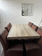Eettafel met 6 stoelen + salontafel, Huis en Inrichting, Complete eetkamers, Ophalen of Verzenden, Gebruikt, Modern, 6 tot 8 stoelen