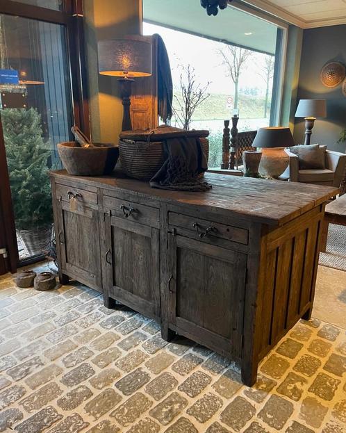 Landelijk kookeiland keuken kast stoere tafel schaal lamp, Huis en Inrichting, Kasten | Overige, Nieuw, Ophalen of Verzenden