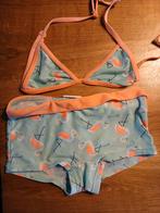 Bikini met flamingoprint maat 110/116, Gebruikt, Bikiniset, Meisje, Ophalen of Verzenden