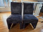 2 Donkerbruine Eetkamerstoelen - Gebruikt, Ophalen, Gebruikt, Bruin, Twee