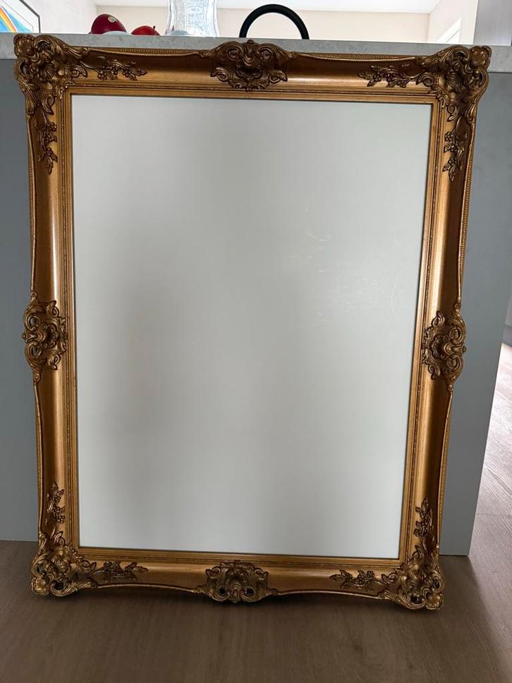 Mooie houten goudkleurige schilderij-/spiegellijst 60x80, Antiek en Kunst, Antiek | Spiegels, 50 tot 100 cm, Minder dan 100 cm