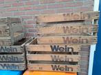 4 Oude Authentieke Wijnkisten - Vintage Decoratie, Ophalen, Minder dan 50 cm, Gebruikt, Grenenhout