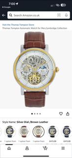 Thomas Tompion Automatisch Horloge - Nieuw, Sieraden, Tassen en Uiterlijk, Horloges | Heren, Overige merken, Leer, Staal, Polshorloge