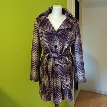 Paars gekleurde winter trenchcoat van Promiss maat 44 beschikbaar voor biedingen