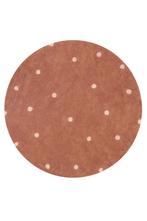 Kindervloerkleed Dots Kastanje Rond Lorena Canals, Kleed of Kussen, Lorena Canals, Nieuw, Customerservice@lorenacanals.com