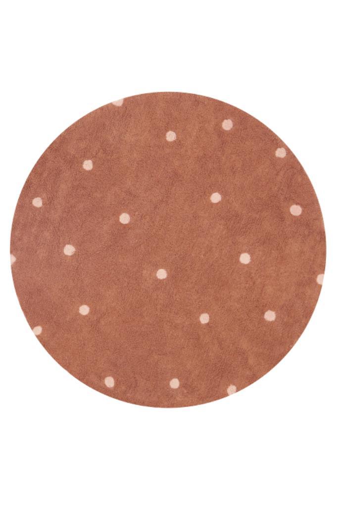 Kindervloerkleed Dots Kastanje Rond Lorena Canals, Kinderen en Baby's, Kinderkamer | Inrichting en Decoratie, Nieuw, Kleed of Kussen