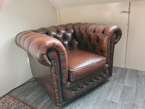 Chesterfield Fauteuil, Huis en Inrichting, Banken | Sofa's en Chaises Longues, Gebruikt, Eenpersoons, Minder dan 150 cm, 75 tot 100 cm