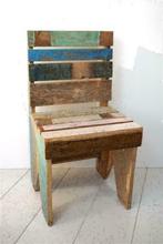 Kinderstoel van sloophout een fijne robuuste stoel, Ophalen