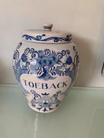 Antieke Goedewaagen Tabakspot Blauw Decor, Ophalen of Verzenden