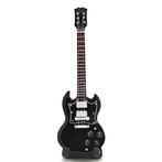 Angus Young ACDC zwarte miniatuur gitaar van hout mini deco