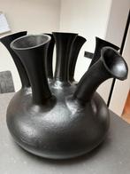 Zwarte toetervaas 7 toeters, Ophalen, Zwart, Minder dan 50 cm, Glas