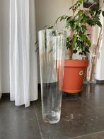 Grote hoge glazen vaas 71 cm hoog, Huis en Inrichting, Glas, 50 tot 75 cm, Ophalen, Overige kleuren