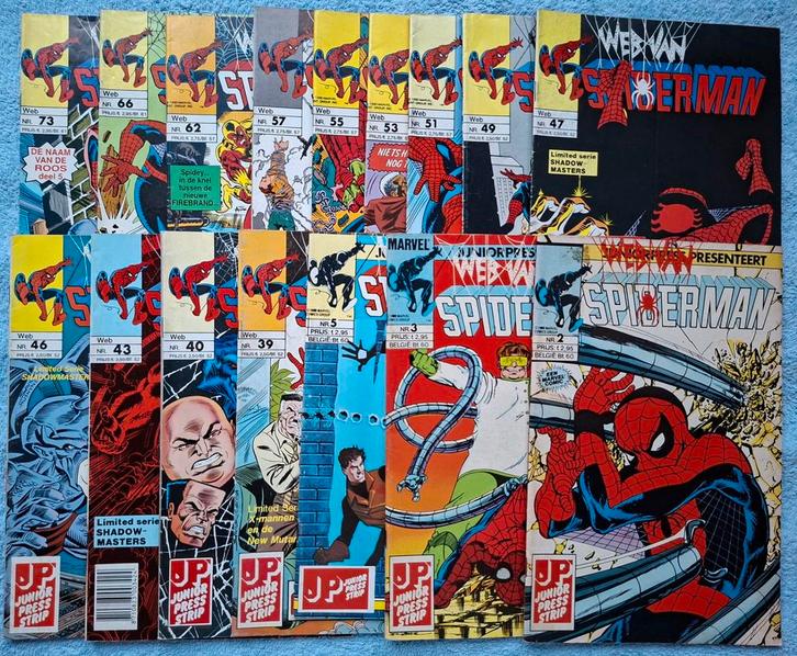 WEB VAN SPIDER-MAN. JUNIOR PRESS. 1 EURO PER STUK., Boeken, Strips | Comics, Gelezen, Meerdere comics, Europa, Ophalen of Verzenden