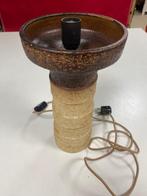 Retro Lampvoet West Germany jaren 70 beige met bruin glazuur, Ophalen, Overige materialen, Zo goed als nieuw, Minder dan 50 cm