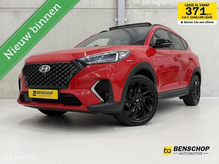 Hyundai Tucson 1.6 T-GDI N-Line Panodak Navi Carplay Camera, Auto's, Hyundai, Te koop, Tucson, 360° camera, ABS, Achteruitrijcamera