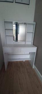 Make-up tafel met spiegel en verlichting, Kunststof, 100 tot 150 cm, 100 tot 150 cm, Ophalen of Verzenden