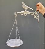 Gietijzeren hanging basket schaaltje aan plantenhaak, Tuin en Terras, Tuinwanddecoratie, Verzenden, Zo goed als nieuw