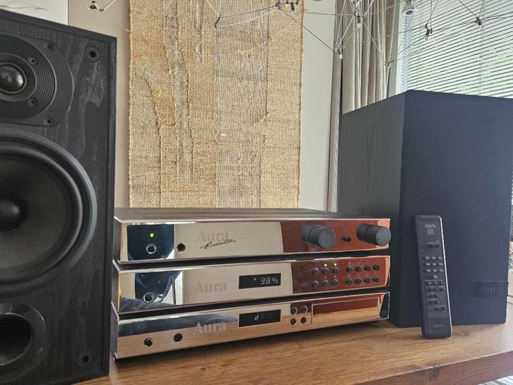 Aura hifi audio set, versterker, tuner & cd-speler, Audio, Tv en Foto, Versterkers en Receivers, Gebruikt, Stereo, Minder dan 60 watt