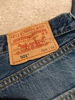 Levi's 501 Jeans W33 L32 ( ingekort ), Ophalen of Verzenden, Gedragen, Blauw, W33 - W34 (confectie 48/50)
