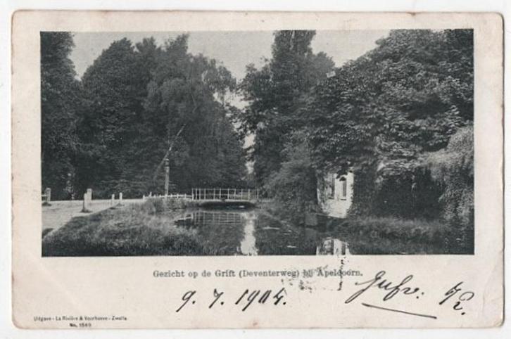 AK ~ Apeldoorn ~ Gezicht op de Grift ( Deventerweg) ~ 1904, Verzamelen, Ansichtkaarten | Nederland, Gelopen, Gelderland, Voor 1920