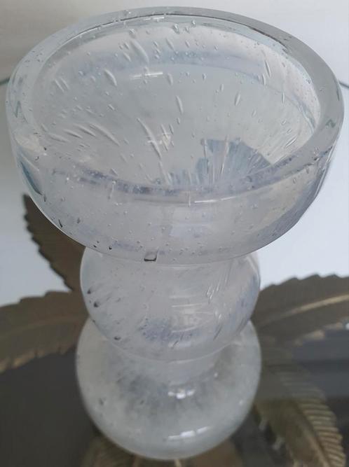 Vaas mondgeblazen kunst glas doorzichtig met luchtbellen, Antiek en Kunst, Antiek | Glas en Kristal, Ophalen of Verzenden
