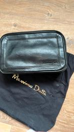 Massimo Dutti | Toilettas | Black Leather, Verzenden, Zo goed als nieuw, Zwart