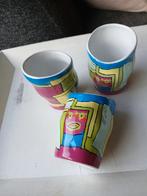Set 3 kunstbekers Artihove, Ophalen of Verzenden, Zo goed als nieuw, Overige stijlen, Kop(pen) en/of Schotel(s)