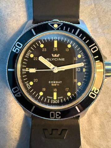 Glycine combat sub’11 horloge (saffierglas) beschikbaar voor biedingen
