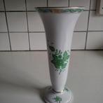 Herend trompet vaas apponyi groen, Ophalen of Verzenden, Minder dan 50 cm, Groen, Glas