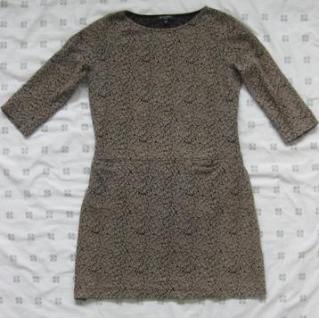 Ilse Jacobsen jurk zwart met beige, neutraal, maat 40 beschikbaar voor biedingen