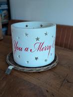 Riviera Maison Windlicht - Ophalen, Ophalen, Rond, Rood, Minder dan 25 cm