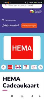 Hema kadokaart, Tickets en Kaartjes, Kortingen en Cadeaubonnen