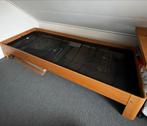 Auping bed 90x220 met verstelbare spiraalbodem, Ophalen, 90 cm, Eenpersoons, Bruin