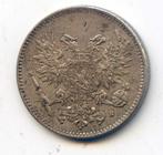 Finland 50 Pennia 1917 Zonder Kroon na executie Koningshuis, Ophalen of Verzenden, Overige landen, Zilver