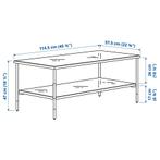 Zwarte Salontafel met Glas - 115x58x48cm, Huis en Inrichting, Tafels | Salontafels, Ophalen, 100 tot 150 cm, Salontafel, 50 tot 100 cm