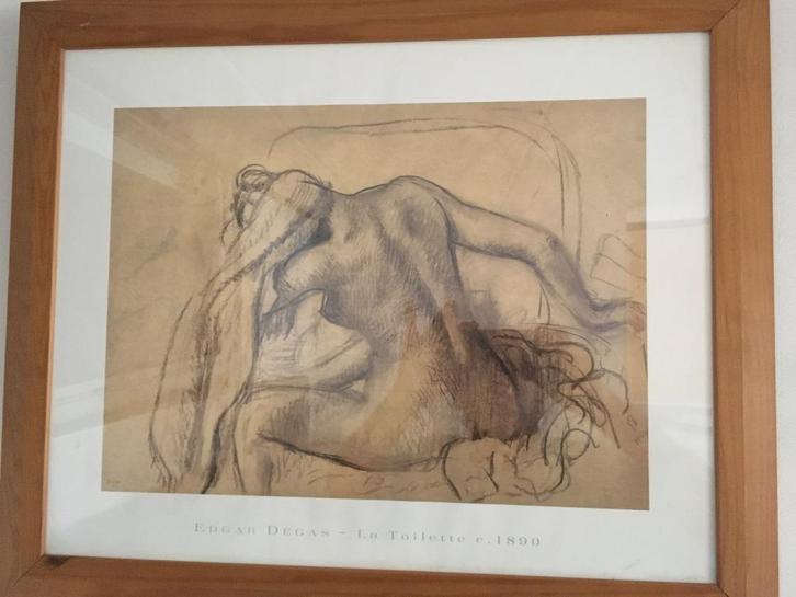 Edgar Degas: La toilette C. 1890, twee soorten, Antiek en Kunst, Kunst | Tekeningen en Foto's, Ophalen of Verzenden