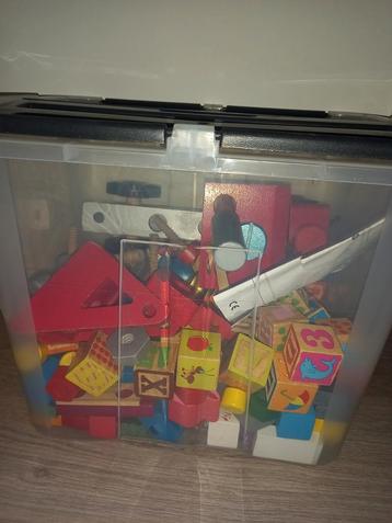 Houten blokken divers; woezel en pip, alfabet, Janod beschikbaar voor biedingen