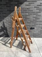 Mooie oude houten schilderstrap, brocante, Ophalen, Zo goed als nieuw, Minder dan 2 meter