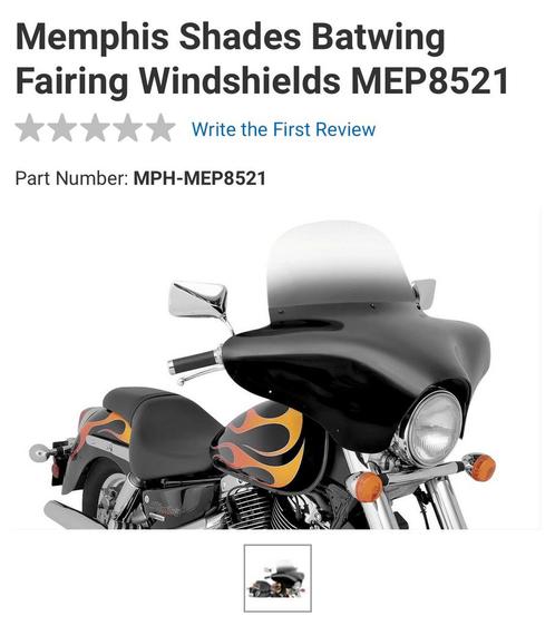 Memphis Shades windscherm 9 inch Gradient Black, Motoren, Onderdelen | Harley-Davidson, Gebruikt, Ophalen of Verzenden