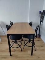 İkea tafel met ikea stoelen, 100 tot 150 cm, Zo goed als nieuw, Rechthoekig, 50 tot 100 cm