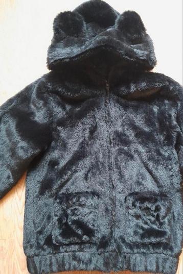 Teddy jas zwart zacht vest / jack 170 / 176 / xs  beschikbaar voor biedingen